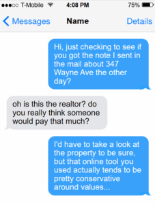 Text message response 2